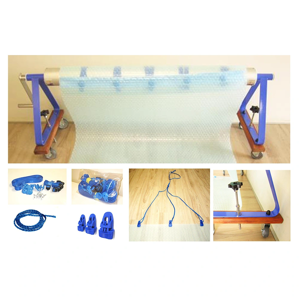 Pool cover rollup station
